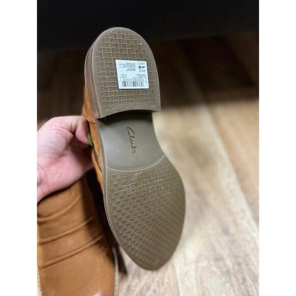 Clarks Collection Leather Side Zip Shooties - Camzin Pace 8.5 - Picture 4 of 5